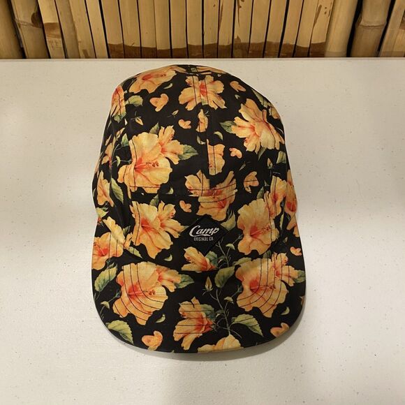 Camp Original Co 5 Panel Hat Tropical Hawaiian Adjustable Strap Clip Cap - Picture 6 of 9